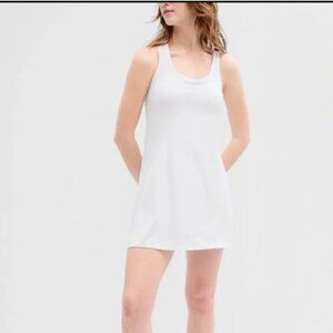 NWT Gap Factory Brushed Jersey Athletic Dress with Built-In Shorts, White, XXL